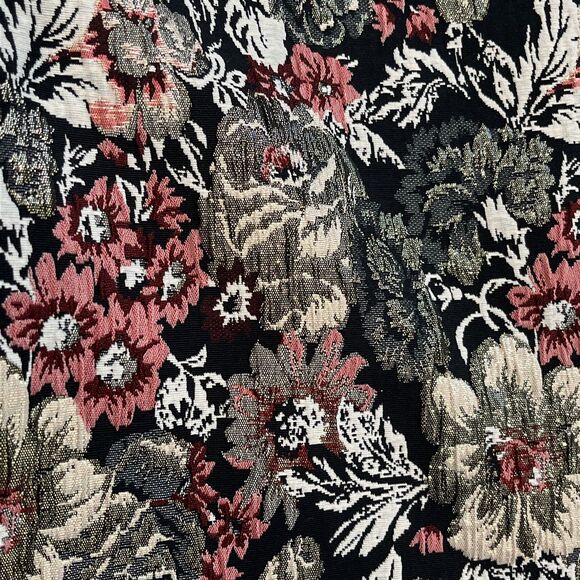 Anthropologie Maeve Trousers Size 2 Jacquard Metallic Slim Floral Ankle Pants - Picture 2 of 10